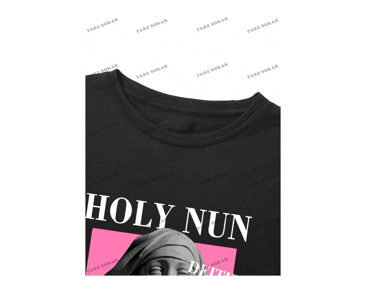 Unisex BAY  Damla Omuz Yazılı Nakışlı Üst KOD-1352