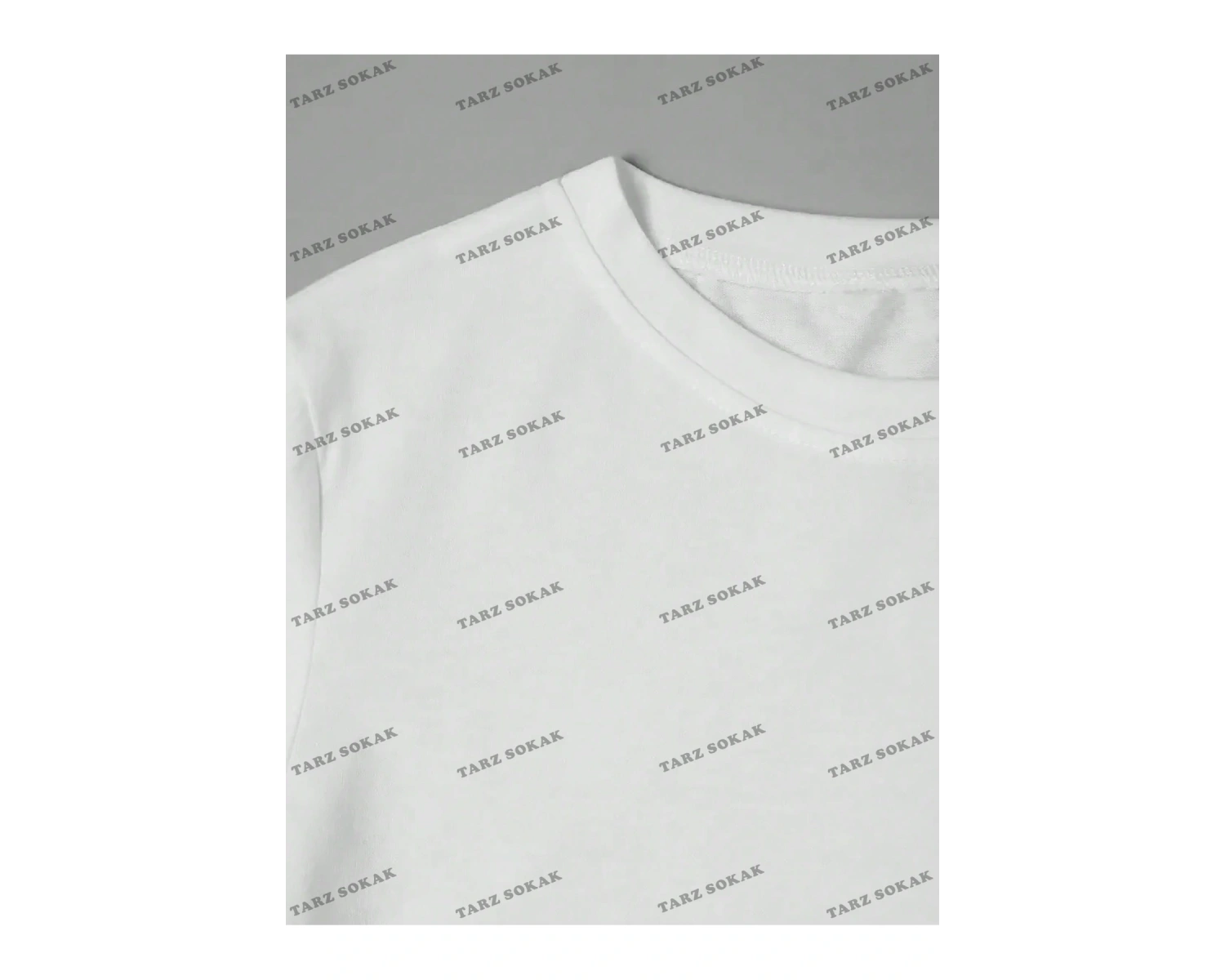 Unisex BAY  Gül Çiçek Desenli Yuvarlak Yaka Kısa Kollu Tişört KOD-1348