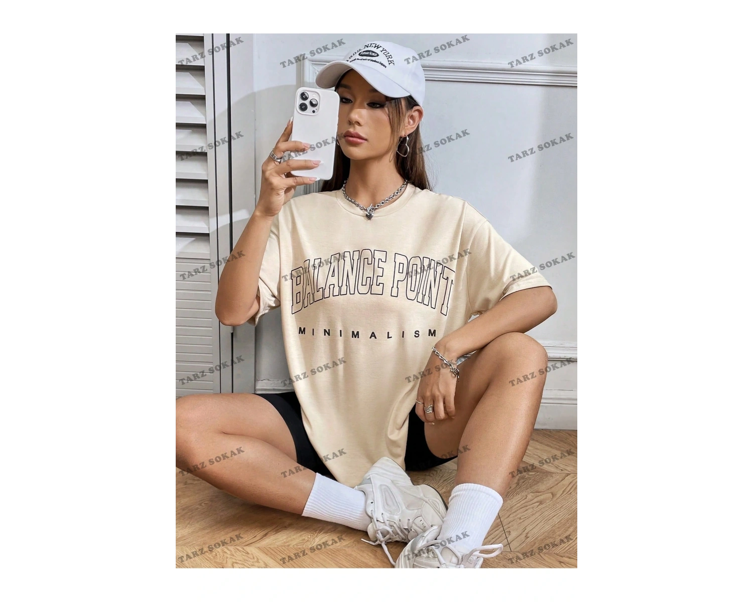 Unisex BAY  Harf Grafikli Düşük Omuzlu Tişört KOD-1309