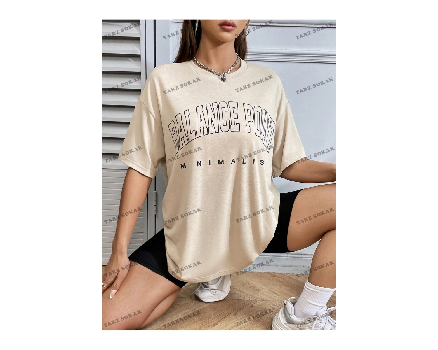 Unisex BAY  Harf Grafikli Düşük Omuzlu Tişört KOD-1309