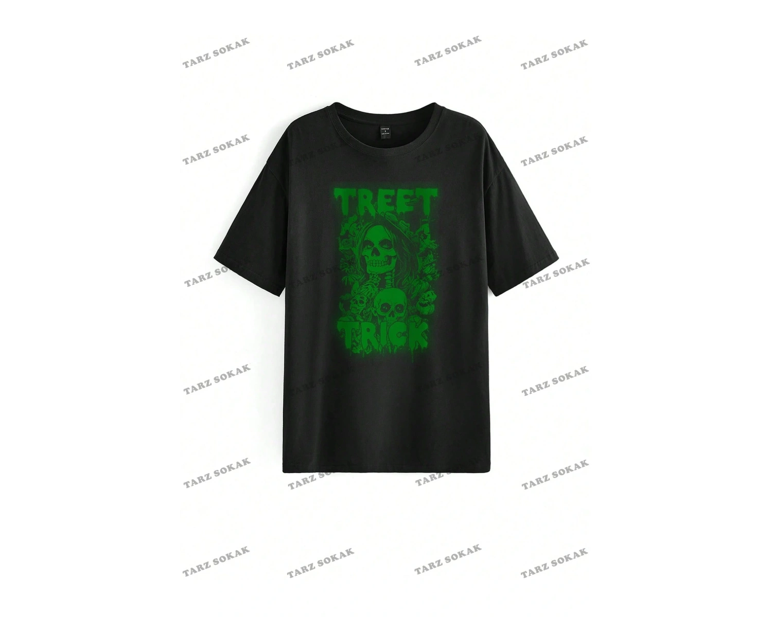 Unisex BAY  İngilizce Harfler Baskılı Kapalı Omuz Tişört KOD-1398