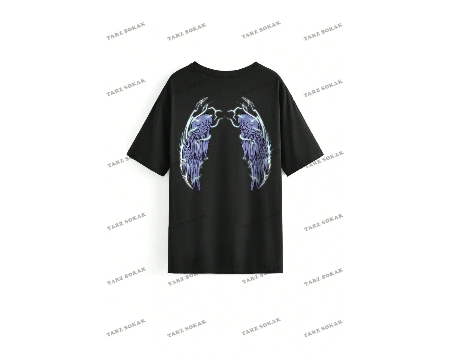 Unisex BAY  İngilizce Harfler Baskılı Kapalı Omuz Tişört KOD-1399