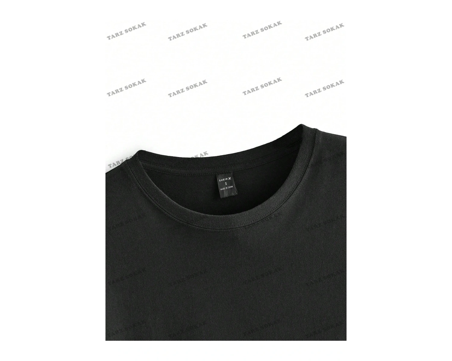 Unisex BAY  İngilizce Harfler Baskılı Kapalı Omuz Tişört KOD-1399