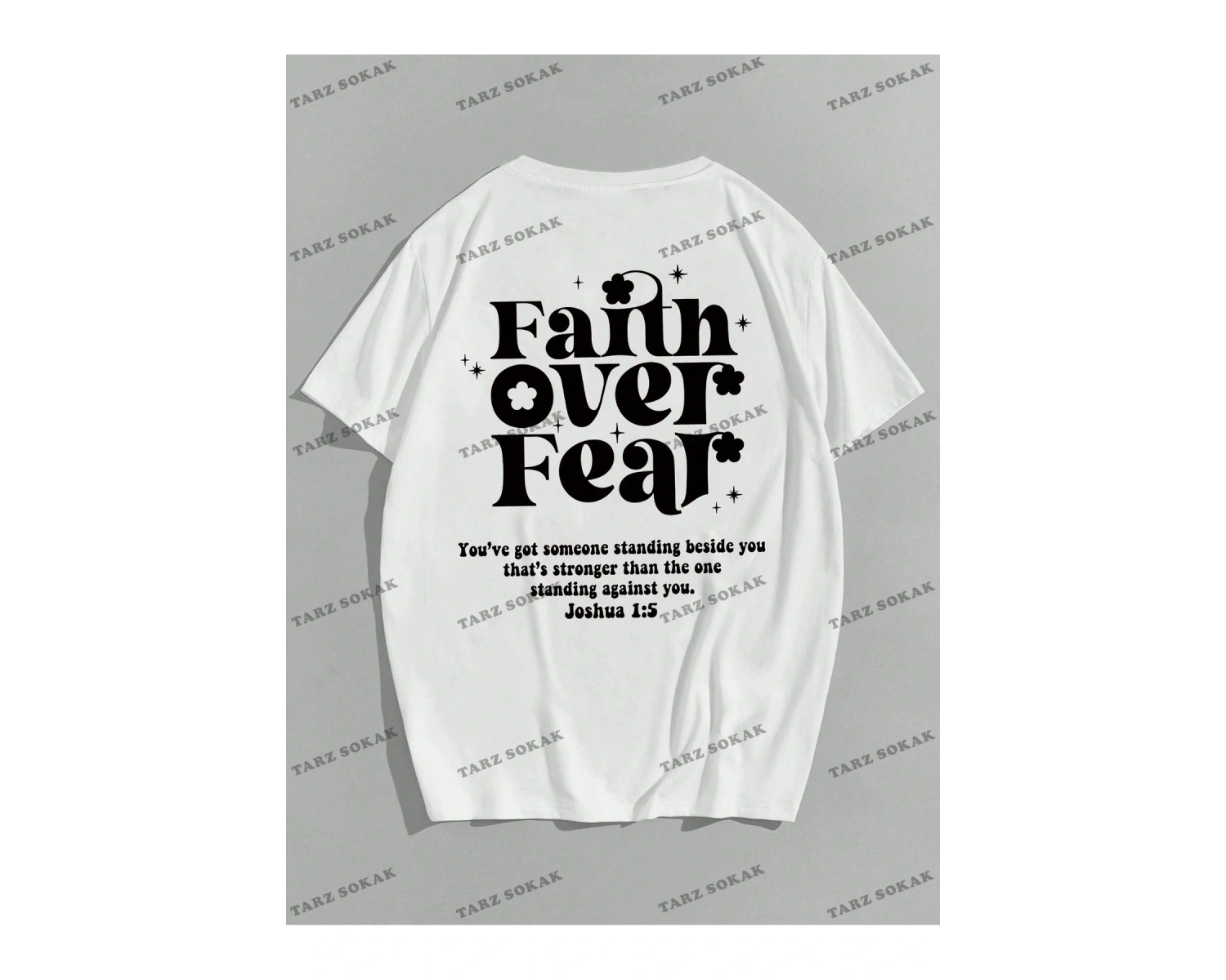 Unisex BAY  Kadın Düşük Omuz Yazılı Baskılı Tişört KOD-1374