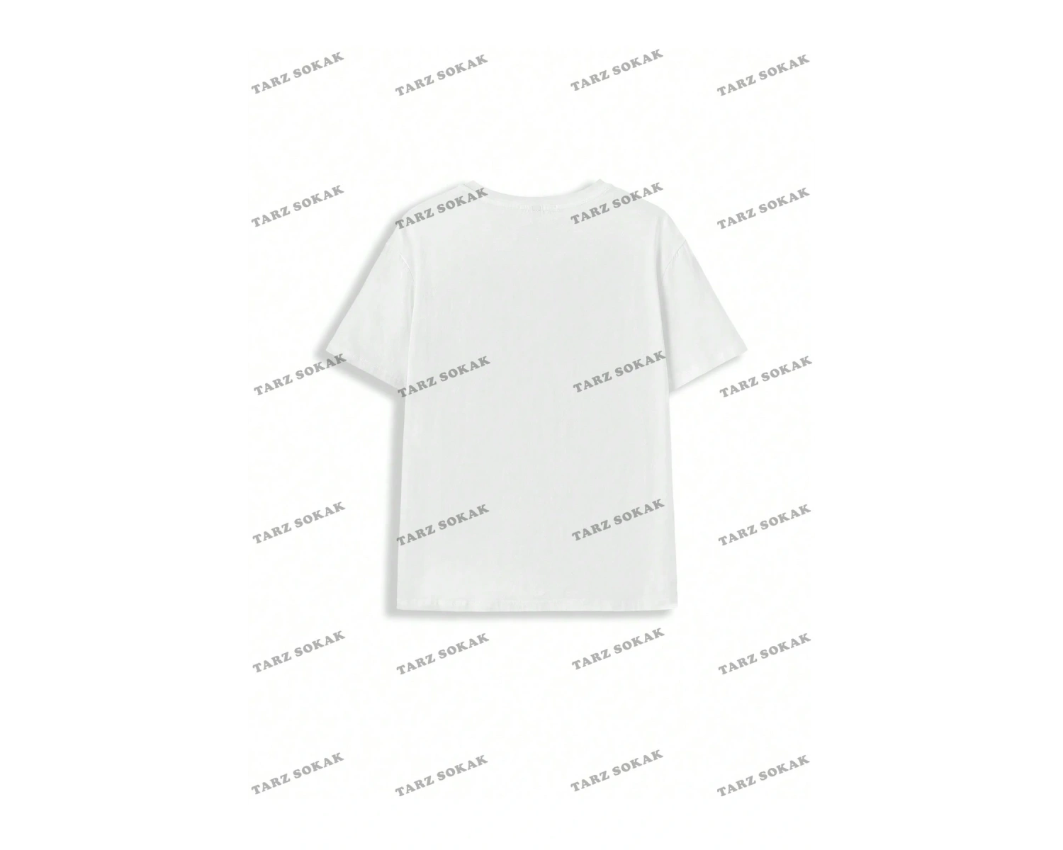 Unisex BAY  Kalp Desenli Düşük Omuz Tişört KOD-1362