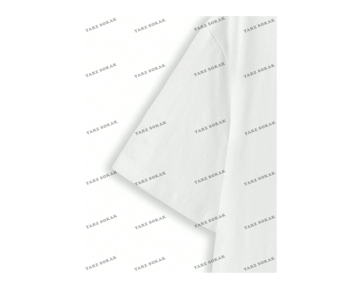 Unisex BAY  Kalp Desenli Düşük Omuz Tişört KOD-1362