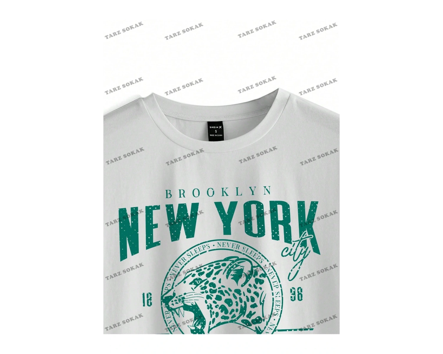 Unisex BAY  LOONEY TUNES X Karikatür Grafik Düşük Omuz Büyük Boy Tişört KOD-1320