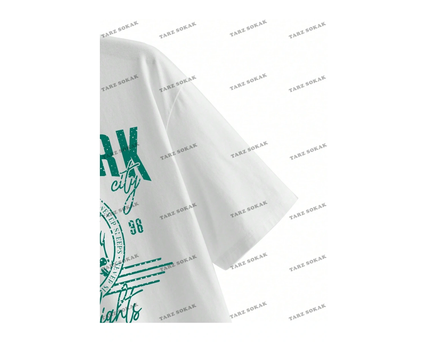 Unisex BAY  LOONEY TUNES X Karikatür Grafik Düşük Omuz Büyük Boy Tişört KOD-1320