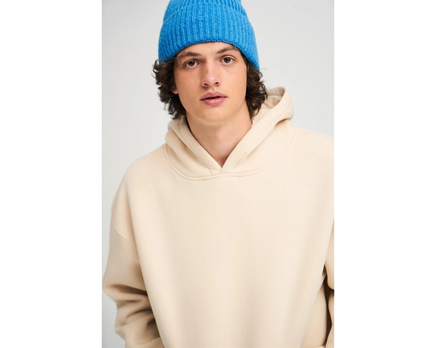 Unisex Beyaz Basic Sweatshirt Trndz200