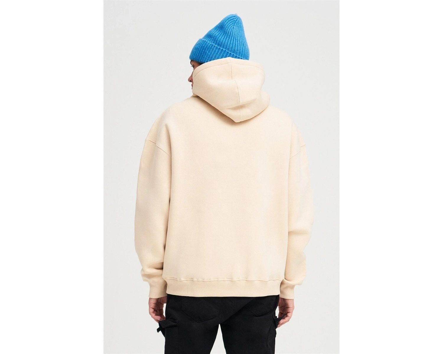 Unisex Beyaz Basic Sweatshirt Trndz200