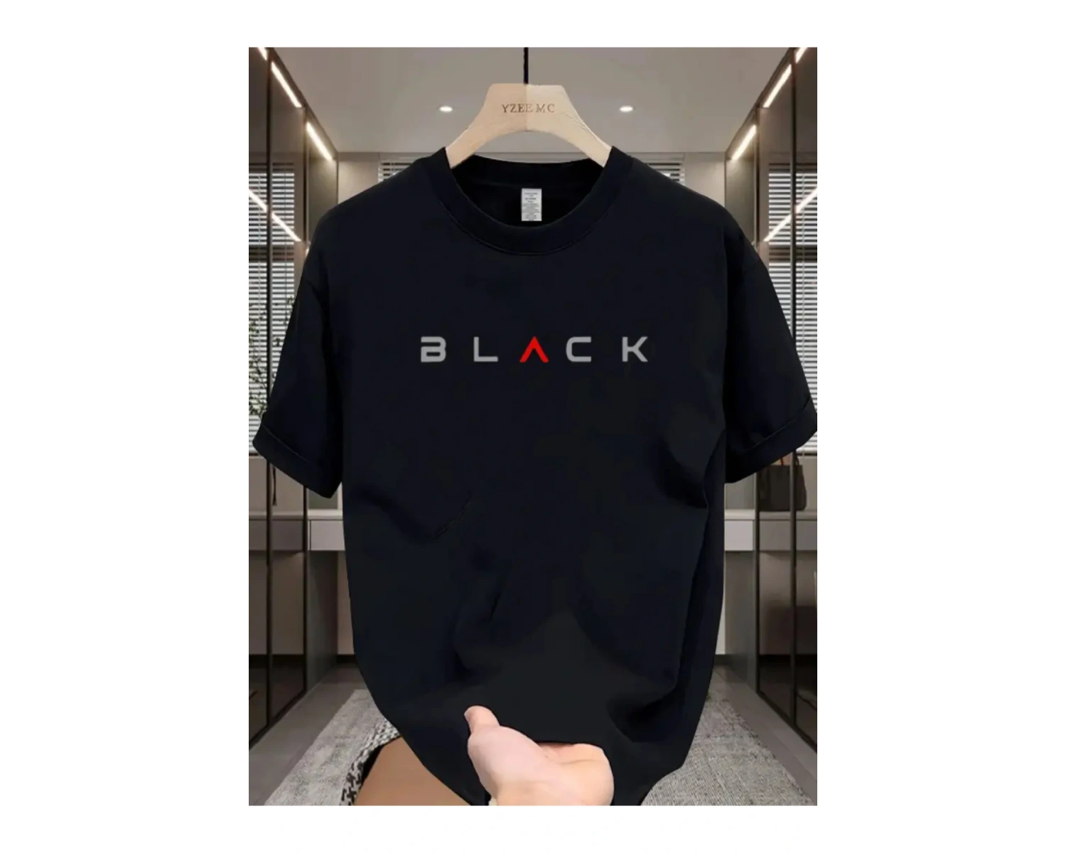 Unisex Black Baskılı Oversize