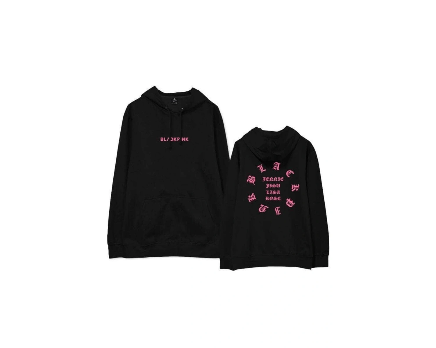 Unisex Blackpink Unisex Kapşonlu Hoodie Model35 15207 Siyah