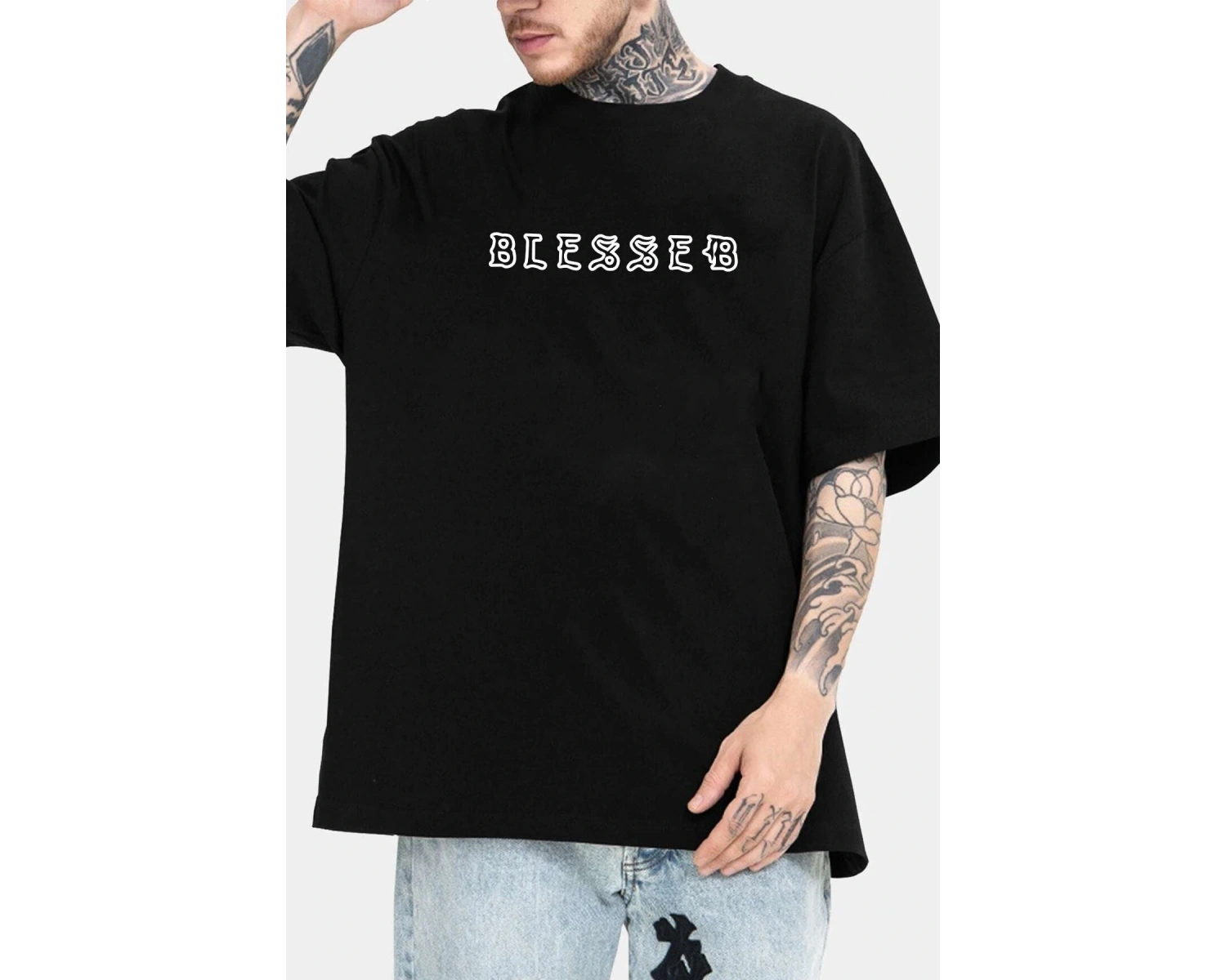 Unisex Blesseb Baskılı T-shirt