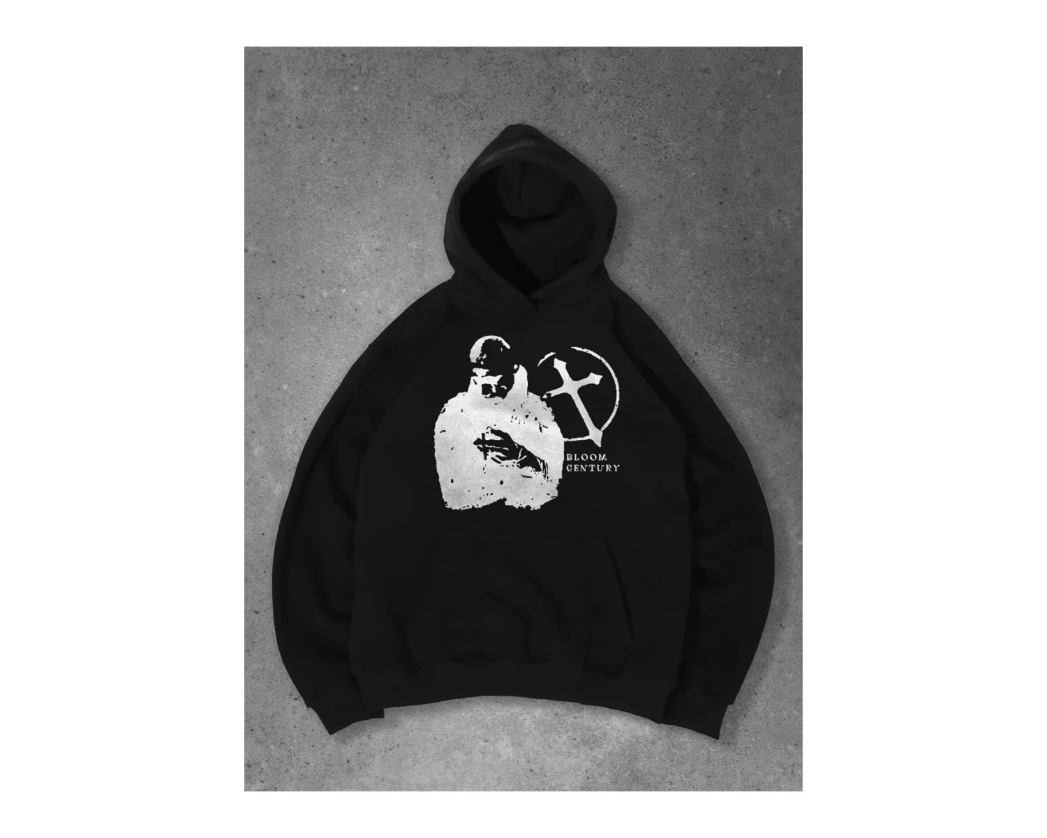 Unisex Bloom Silüet Sweatshirt Siyah