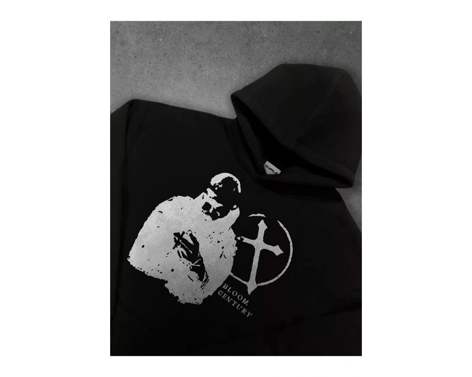 Unisex Bloom Silüet Sweatshirt Siyah