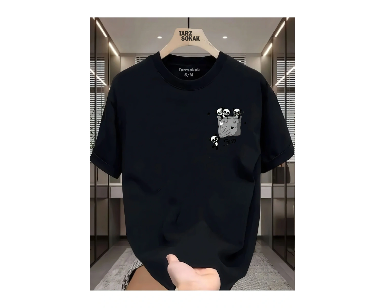 UNİSEX Boo Minimalis Baskı T-shirt