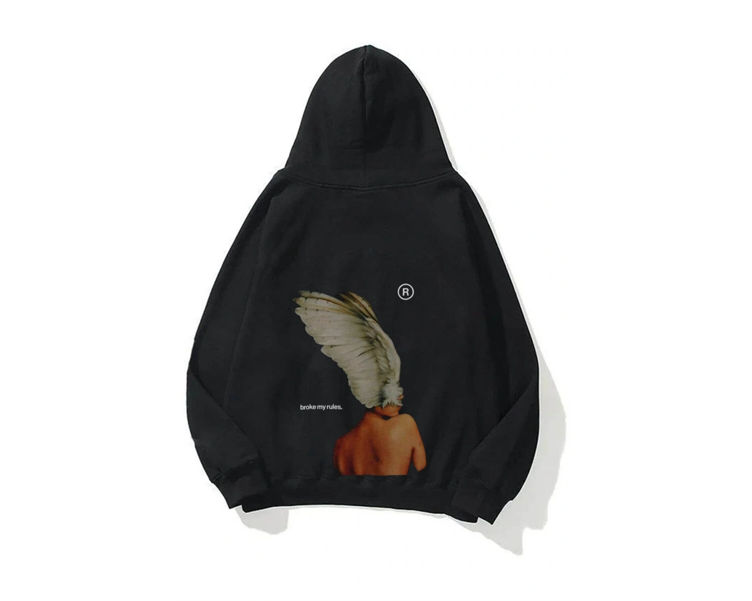 Unisex Broke My Rules Sweatshirt Hoodie Siyah