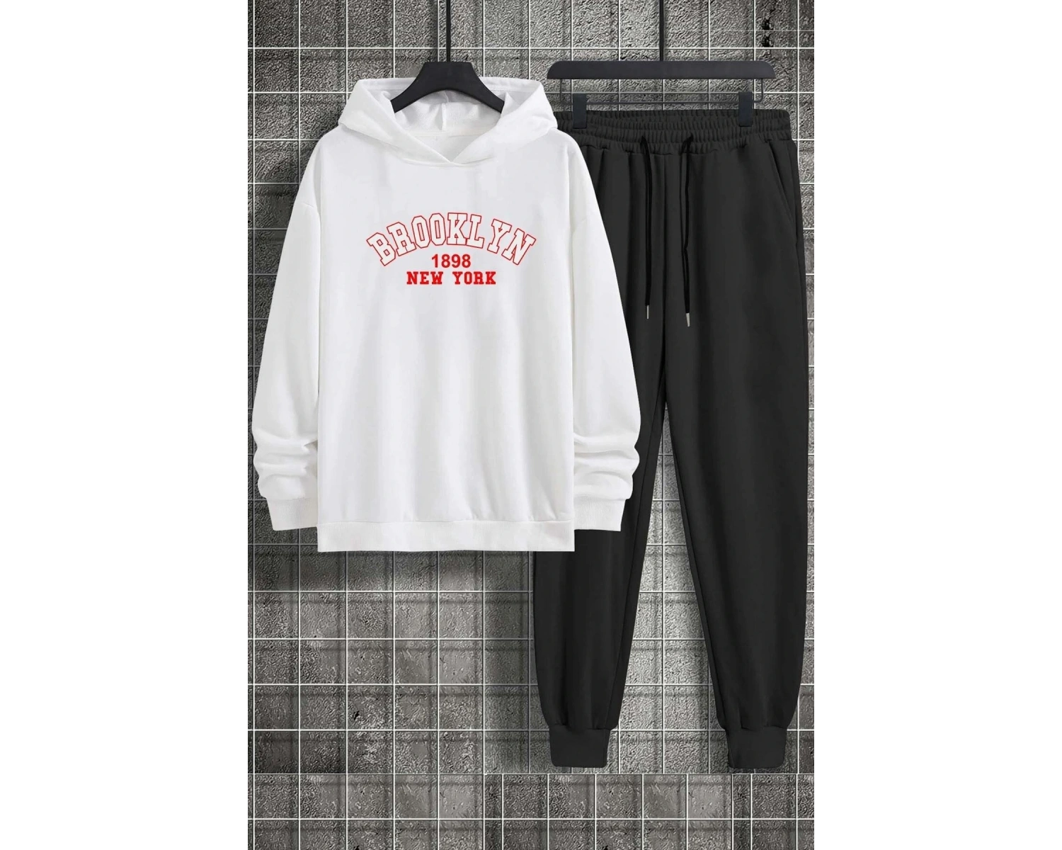 Unisex Brooklyn Baskılı Eşofman Takımı KP-SİYAH-BROOKLYN-ESH-SİYAH