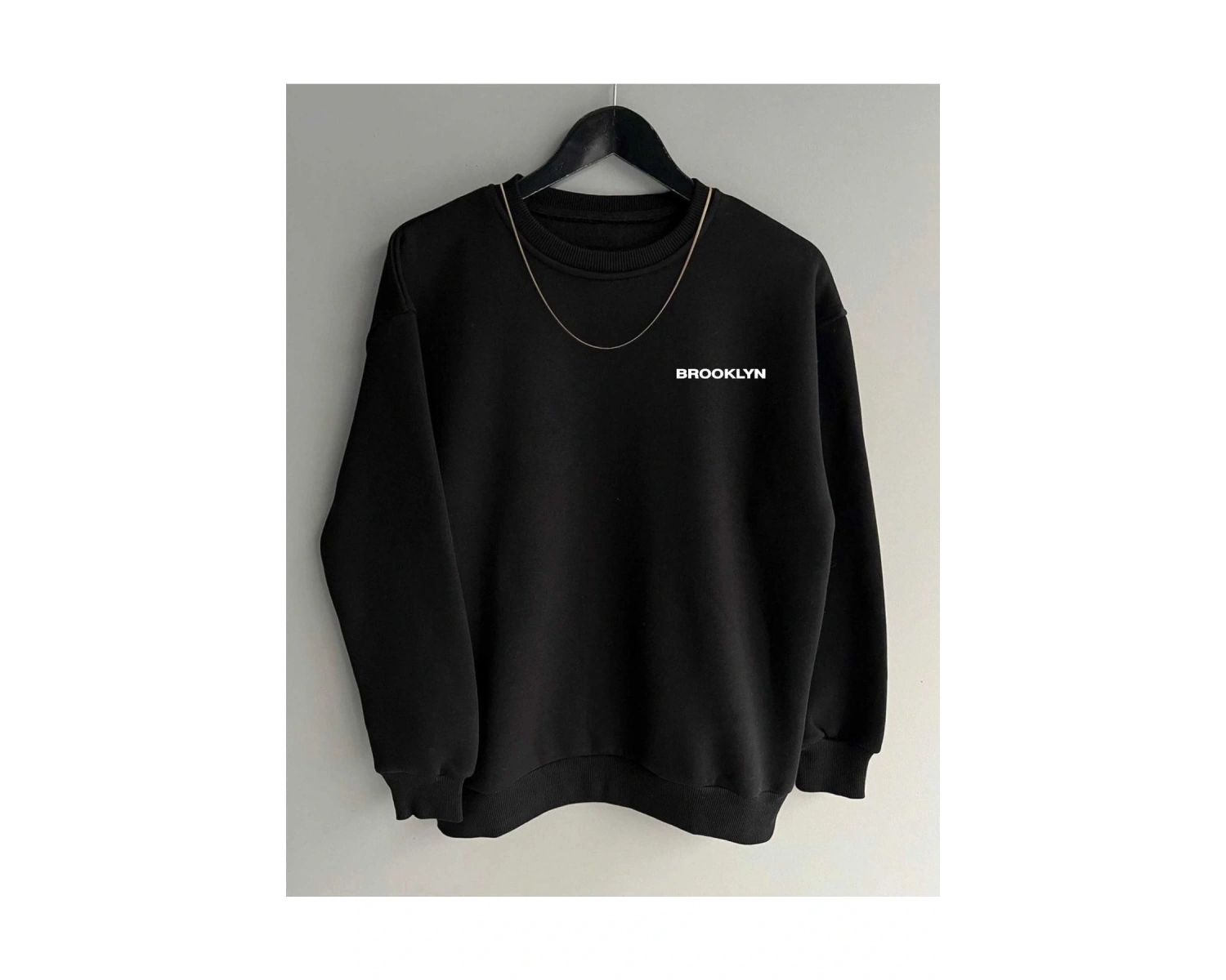 Unisex Brooklyn Yazılı Siyah