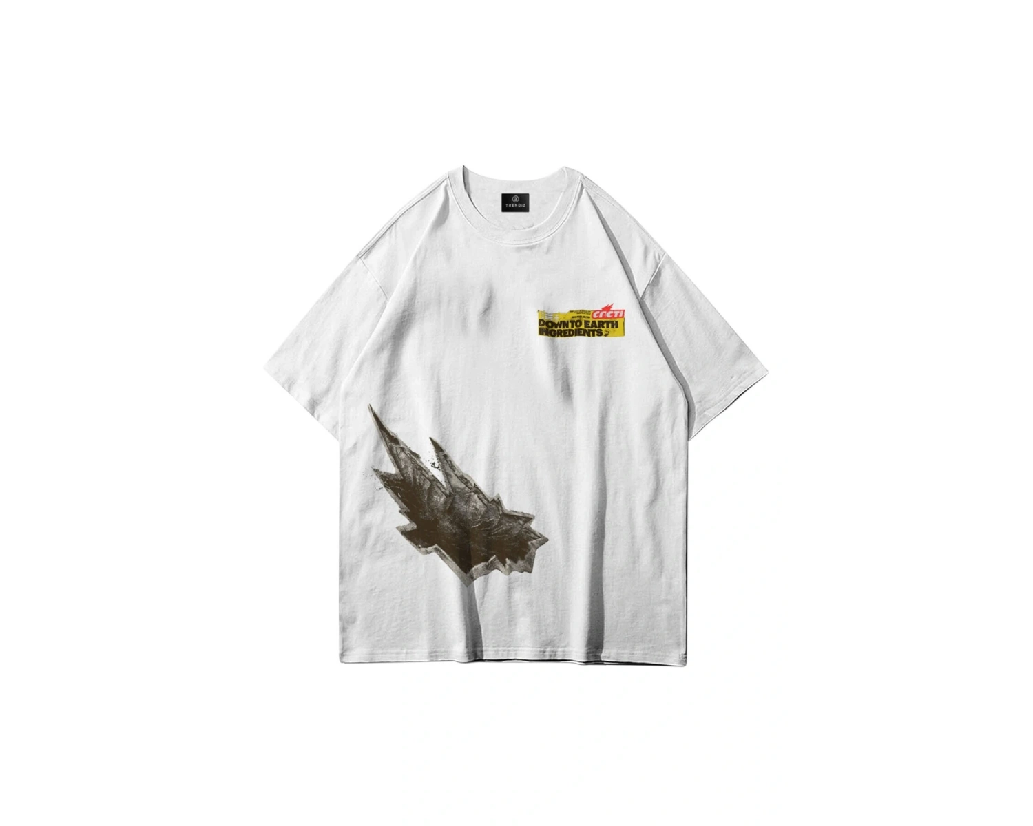 Unisex Cacti Impact Tshirt Beyaz