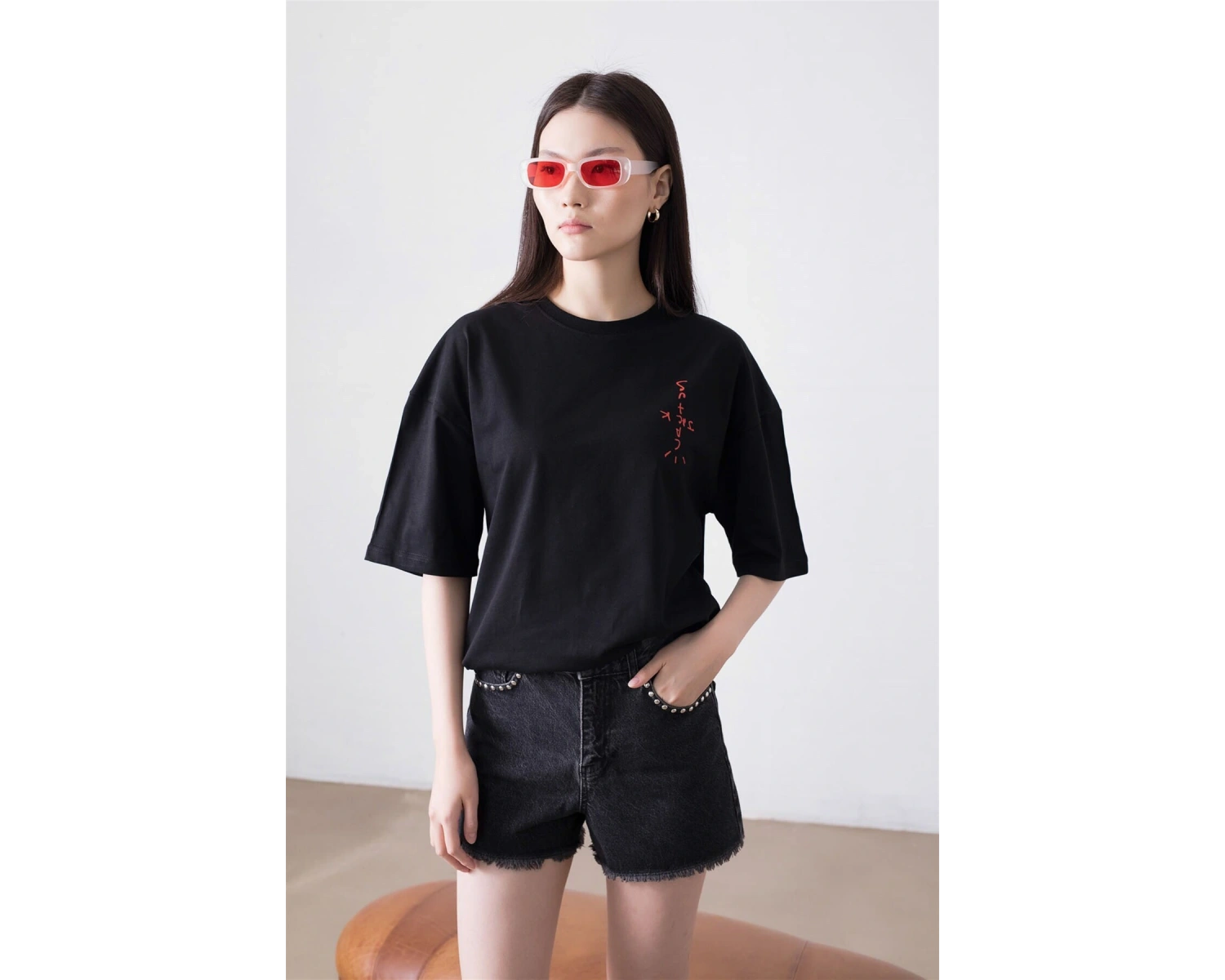 Unisex Cactus Jack Bandana Siyah Tshirt