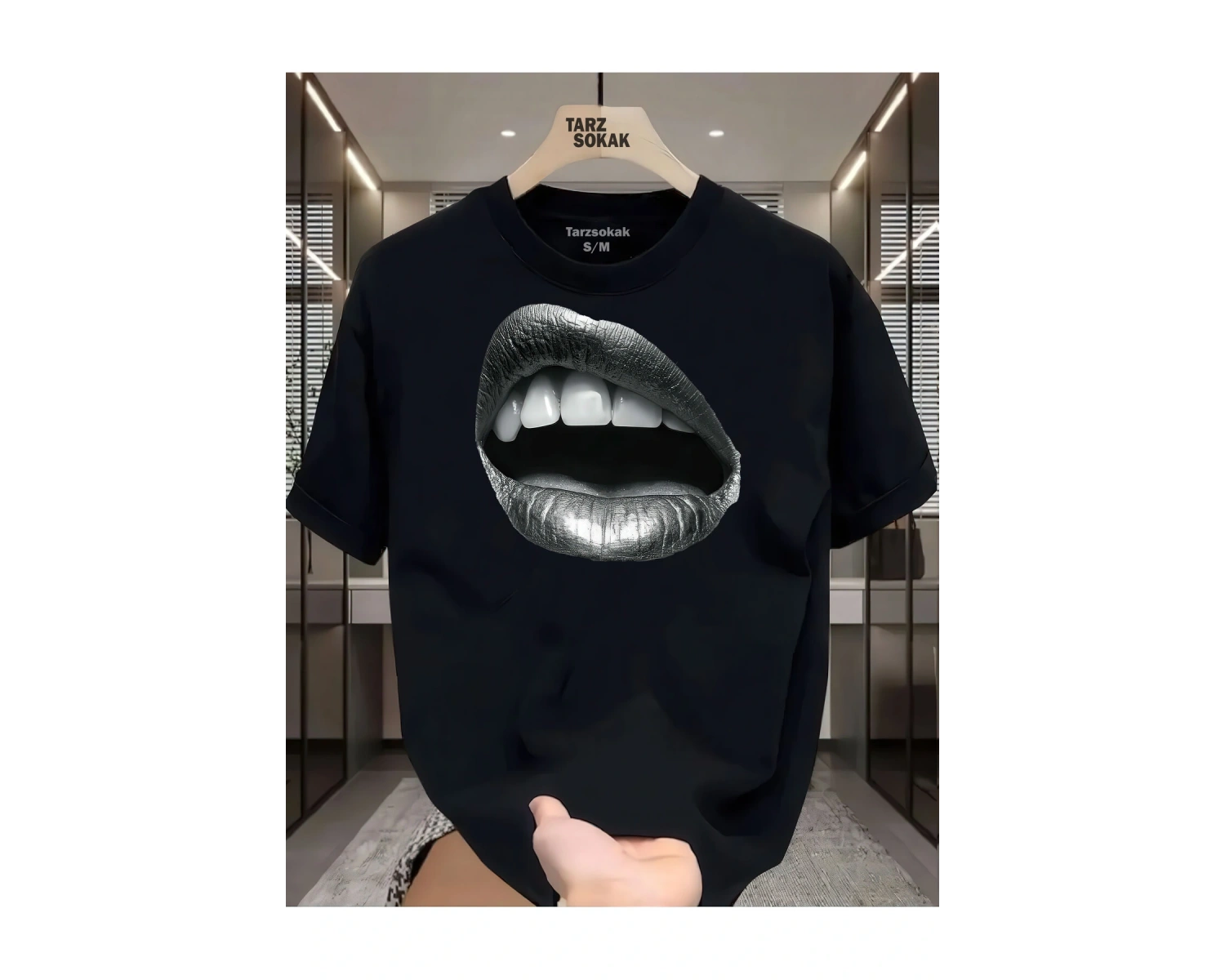 UNİSEX Carzy Lips T-shirt
