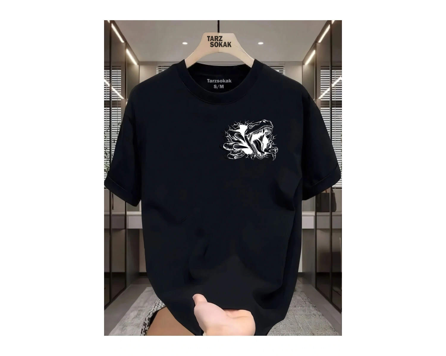 UNİSEX Çatlak Dino T-shirt