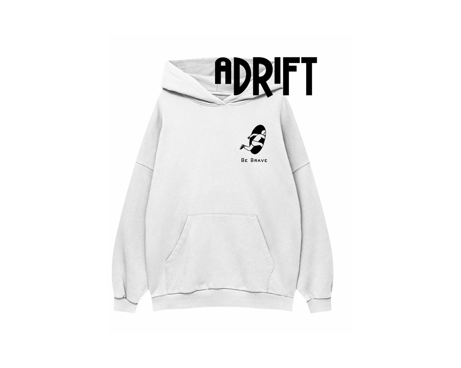 Unisex Cesur Ol Özel Tasarım Swearshirt Hoodie Beyaz