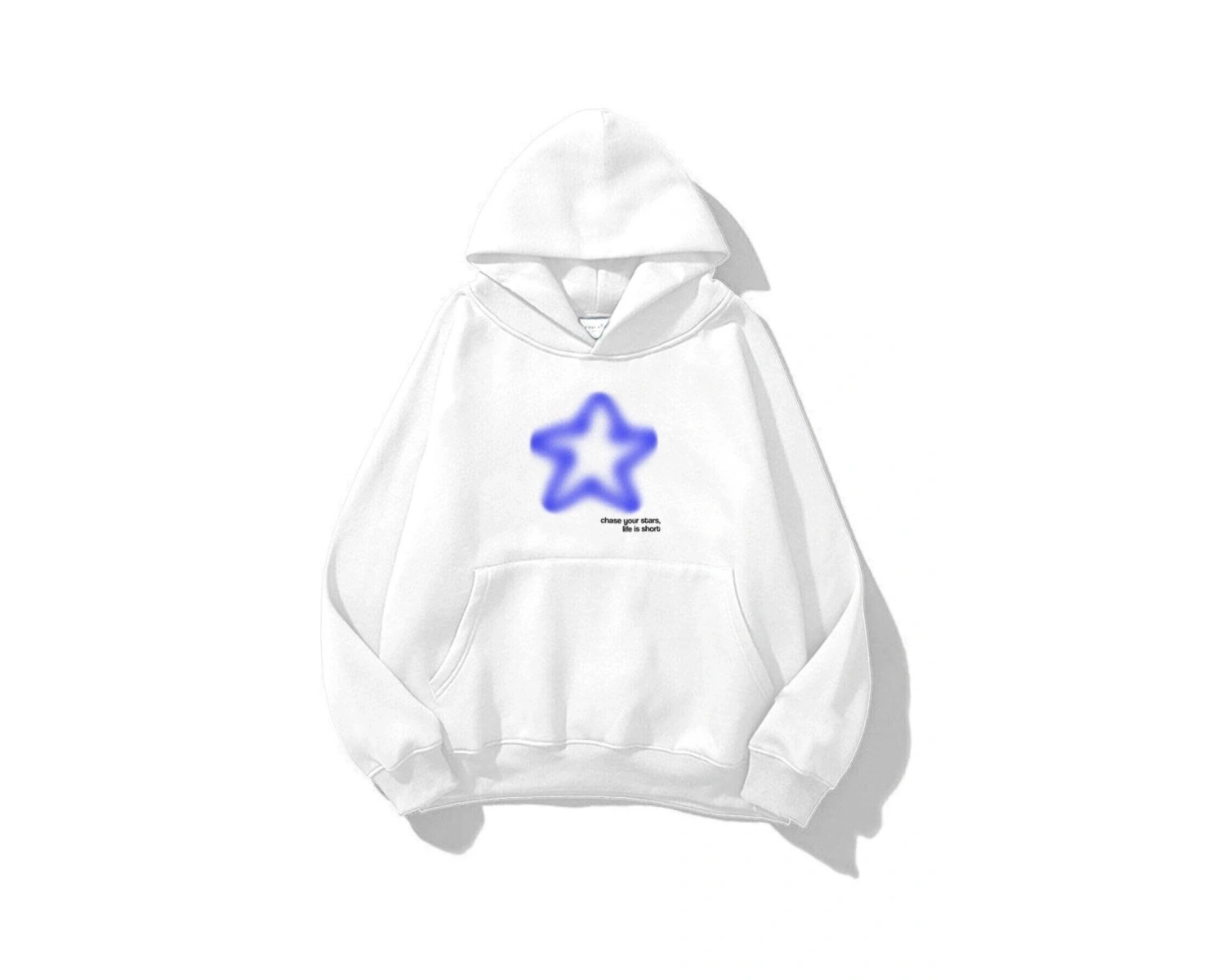 Unisex Chase Your Stars Sweatshirt Beyaz