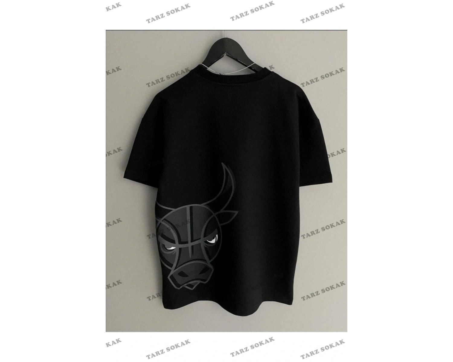 Unisex Chicago Özel Baskılı Oversize Penye T-shirt