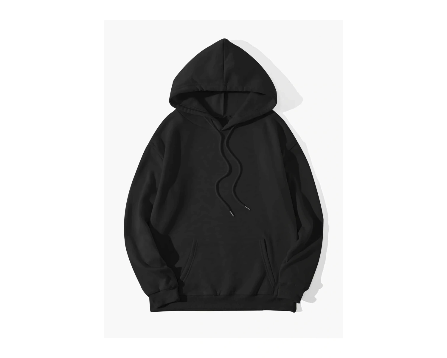 Unisex Chicago76 Baskılı Oversize Kapüşonlu Sweatshirt Siyah