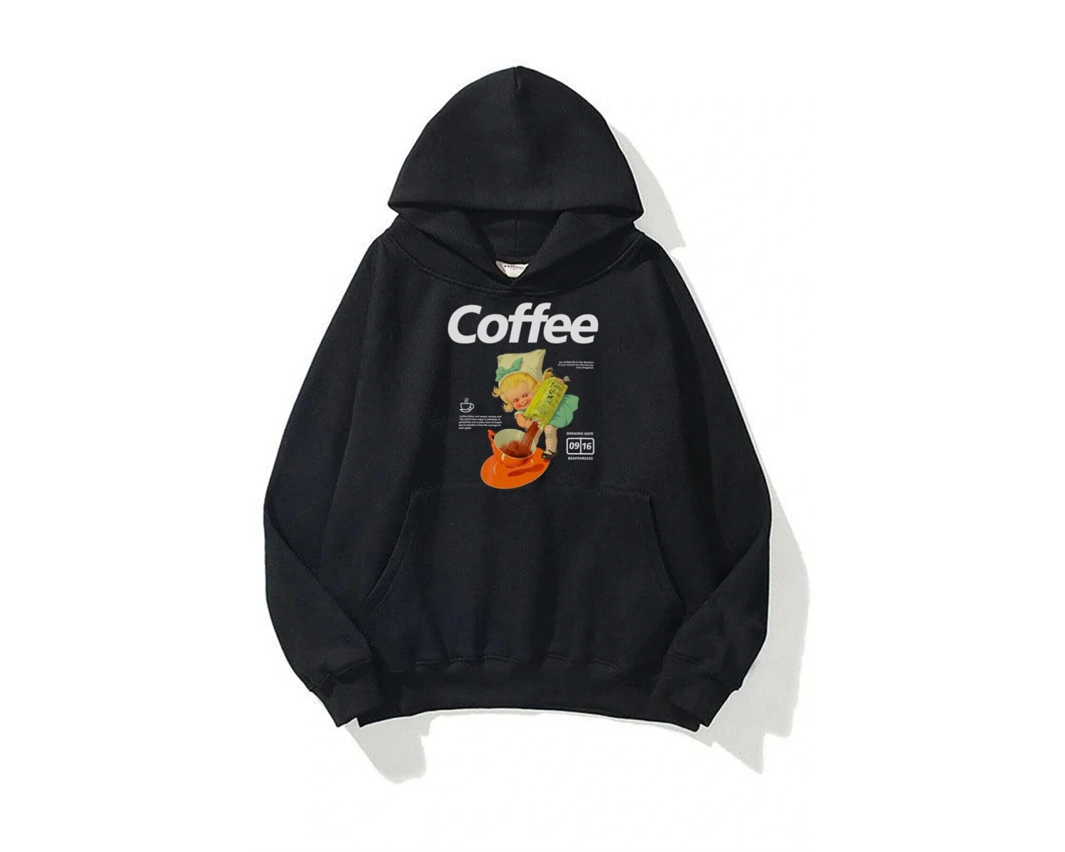 Unisex Coffee Siyah Sweatshirt
