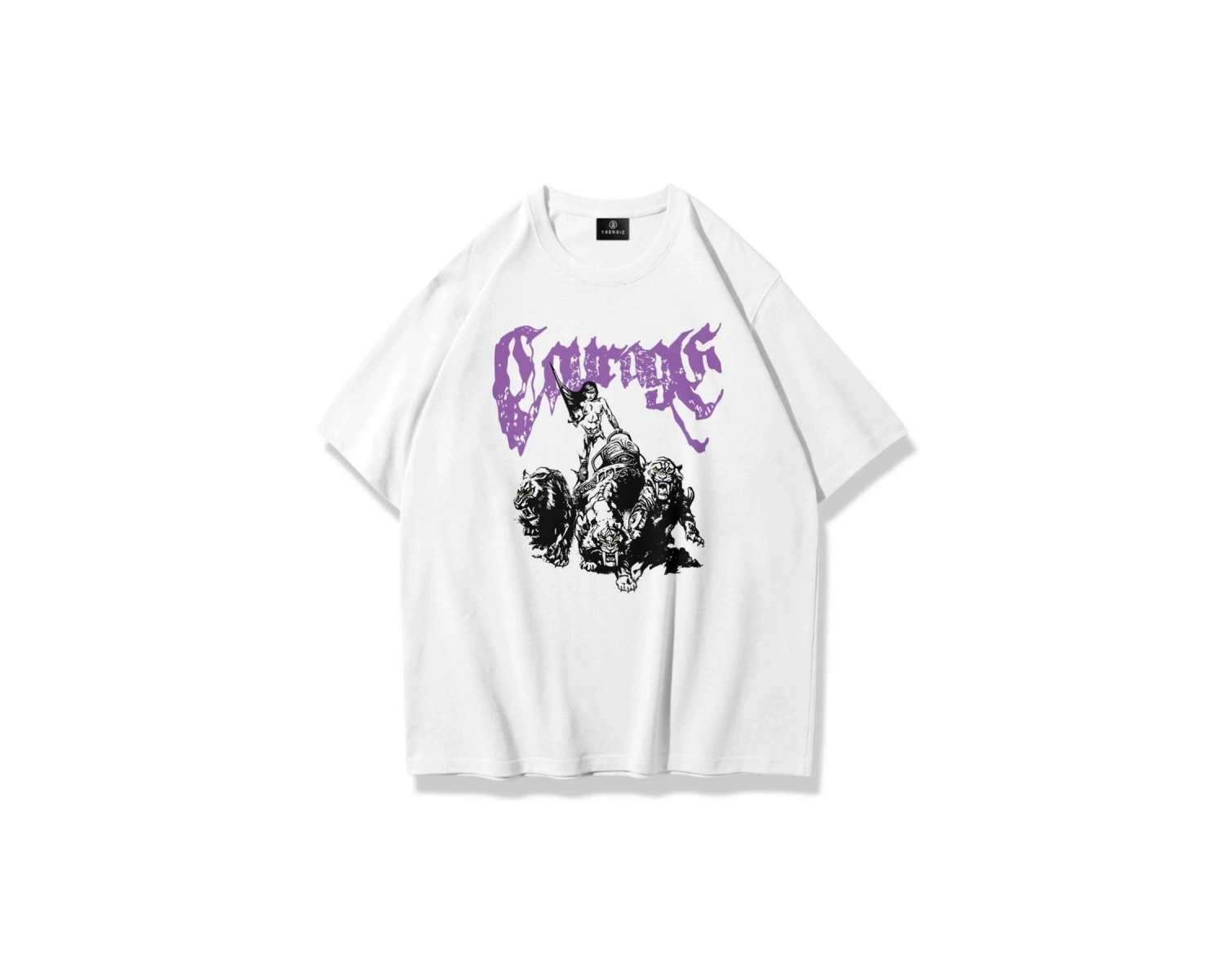 Unisex Courage Tshirt Beyaz