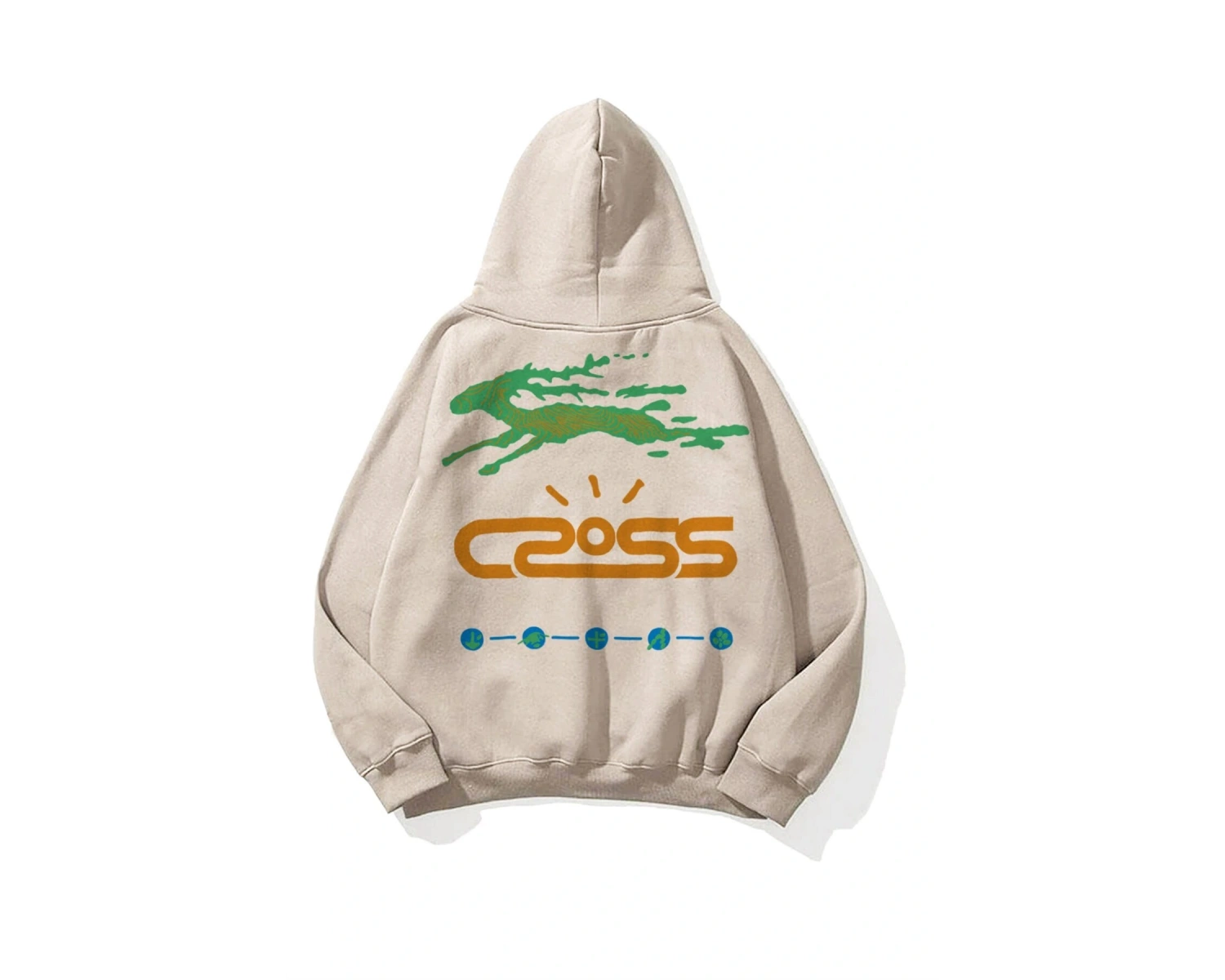 Unisex Cross Sweatshirt Hoodie Gri