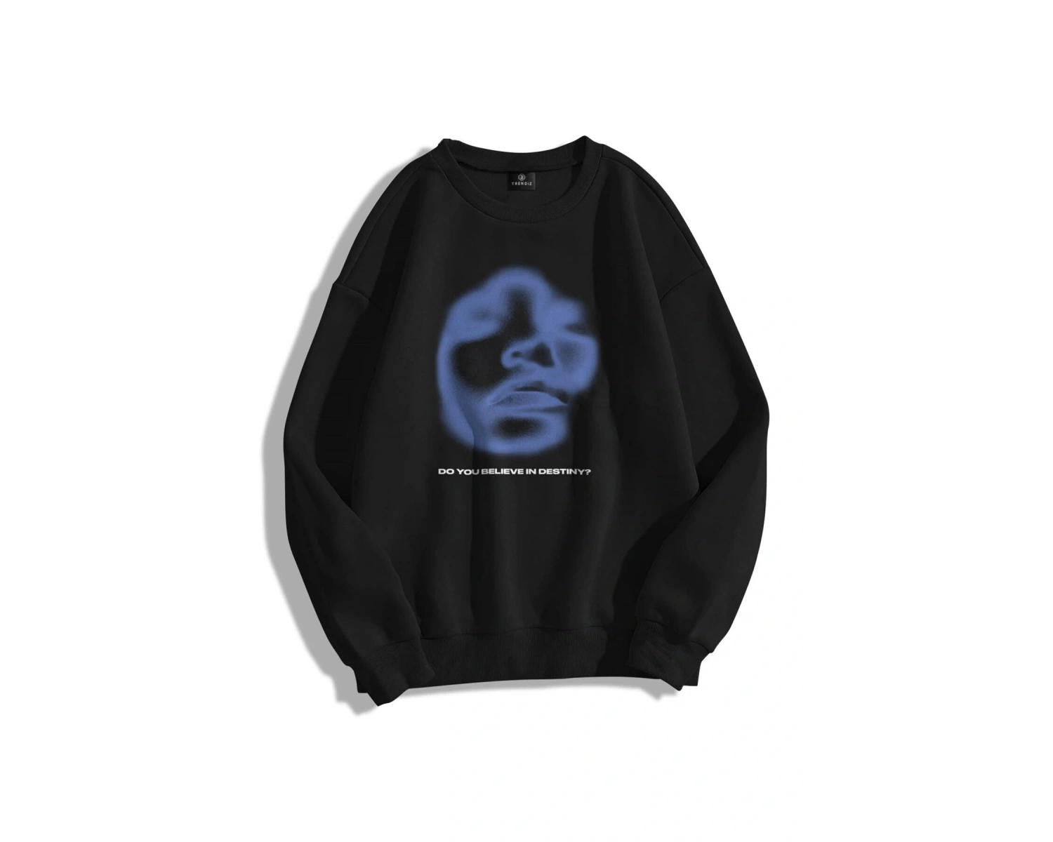 Unisex Destiny Bisiklet Yaka Sweatshirt Siyah