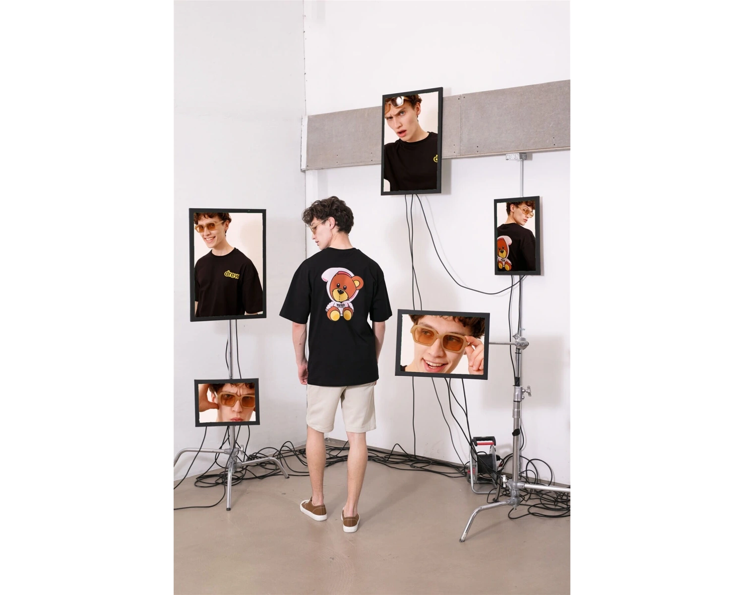 Unisex Drew Bear Beyaz Tshirt