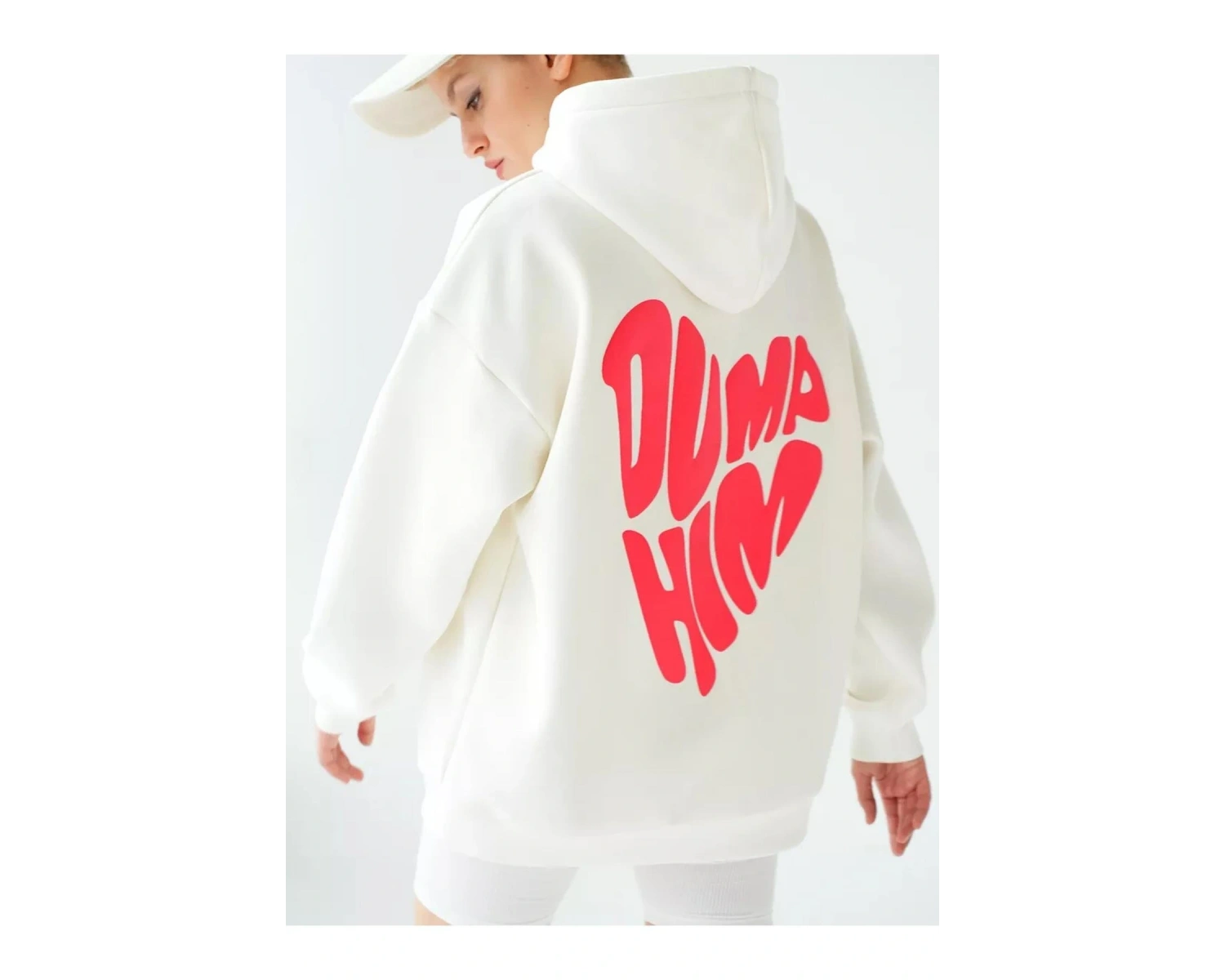 Unisex Dump Him Sweatshirt Beyaz