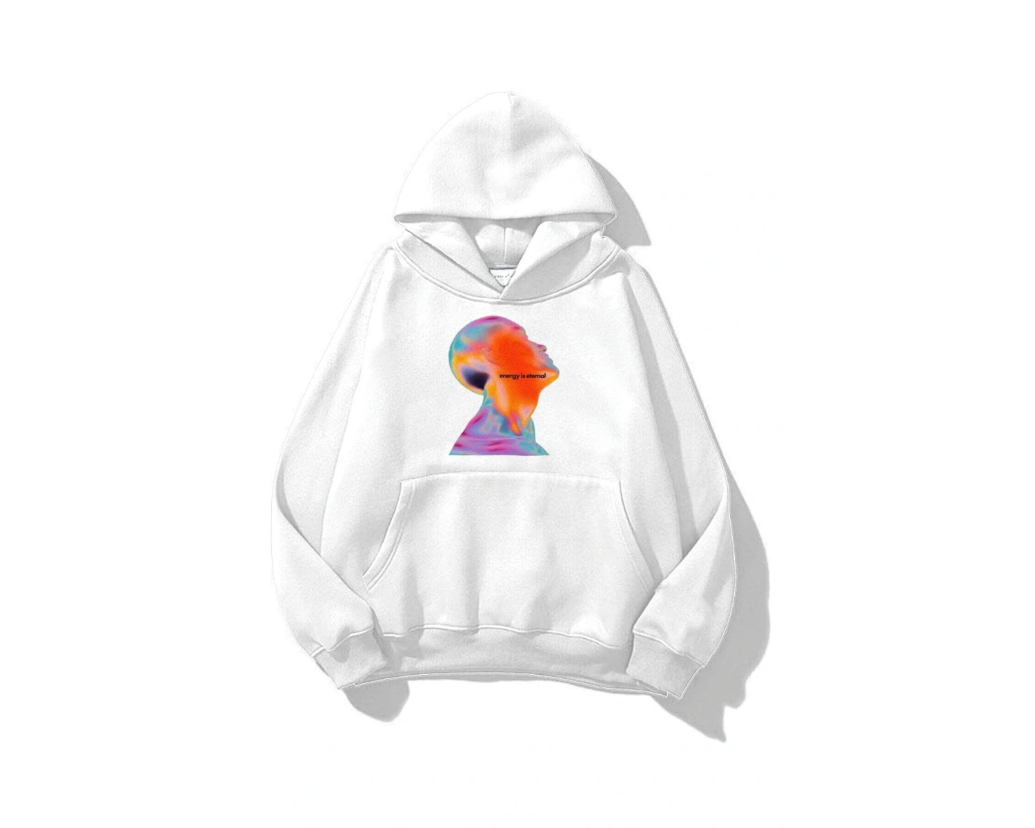 Unisex Energy Is Eternal Sweatshirt Beyaz