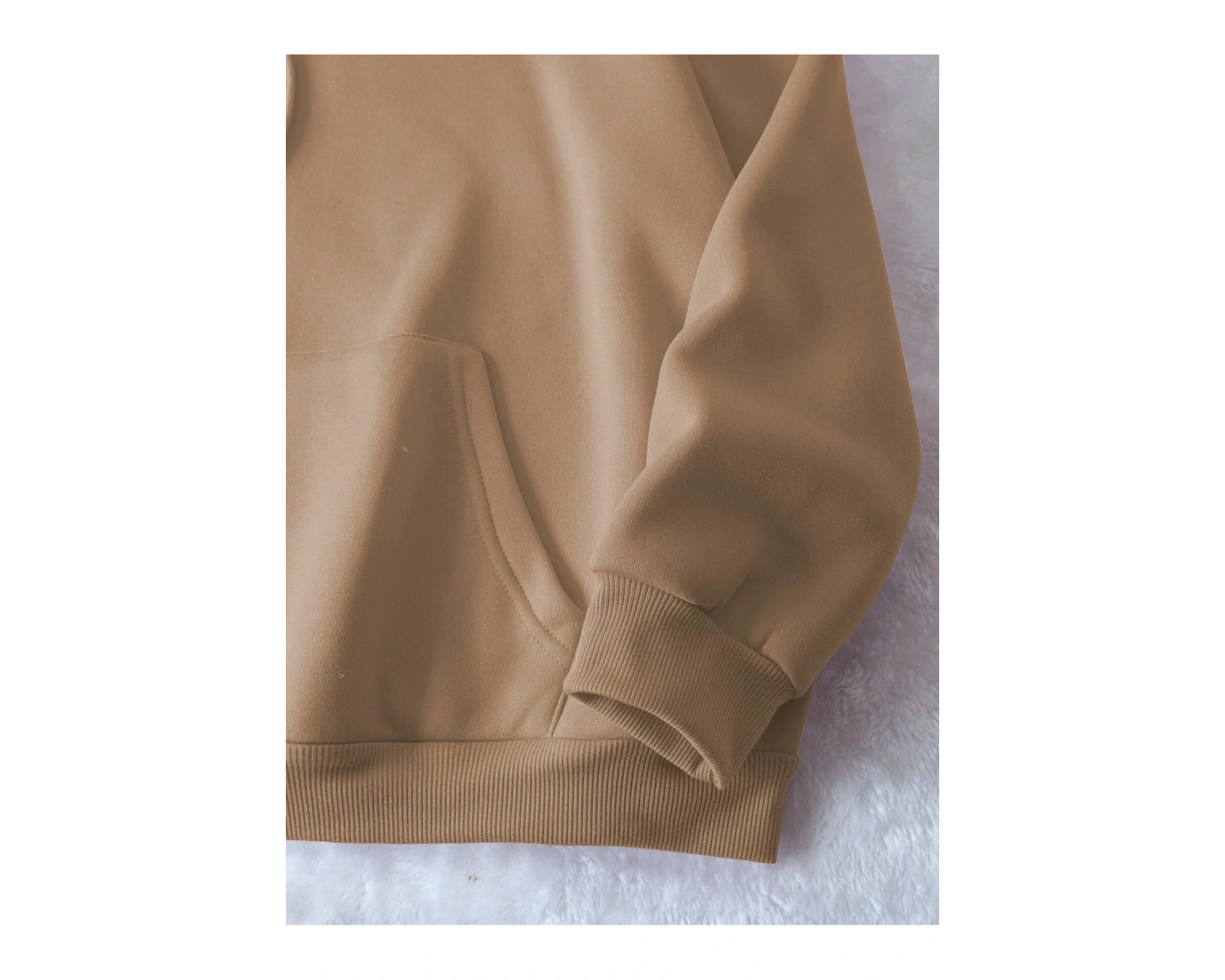 Unisex Erkek/Kadın BASKET Renkli Özel Baskılı Oversize Kapüşonlu Sweatshirt Bej