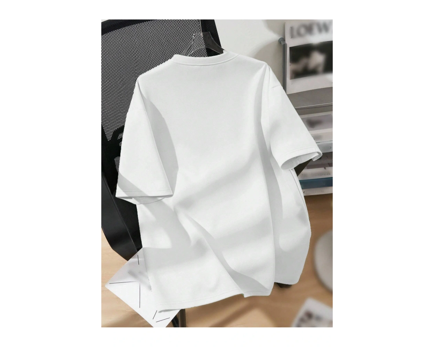 Unisex Erkek/Kadın BROOKLYN Renkli Özel Baskılı Oversize Pamuklu Bisiklet Yaka T-Shirt