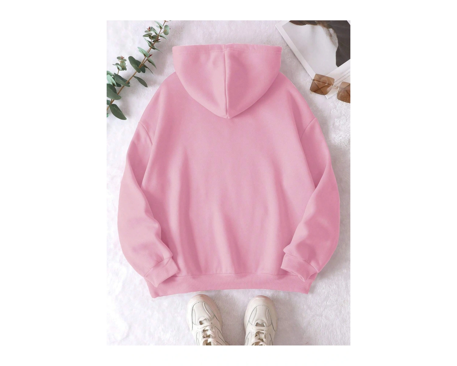 Unisex Erkek/kadın Efsane Model Renkli Özel Baskılı Oversize Kapüşonlu Sweatshirt Pembe