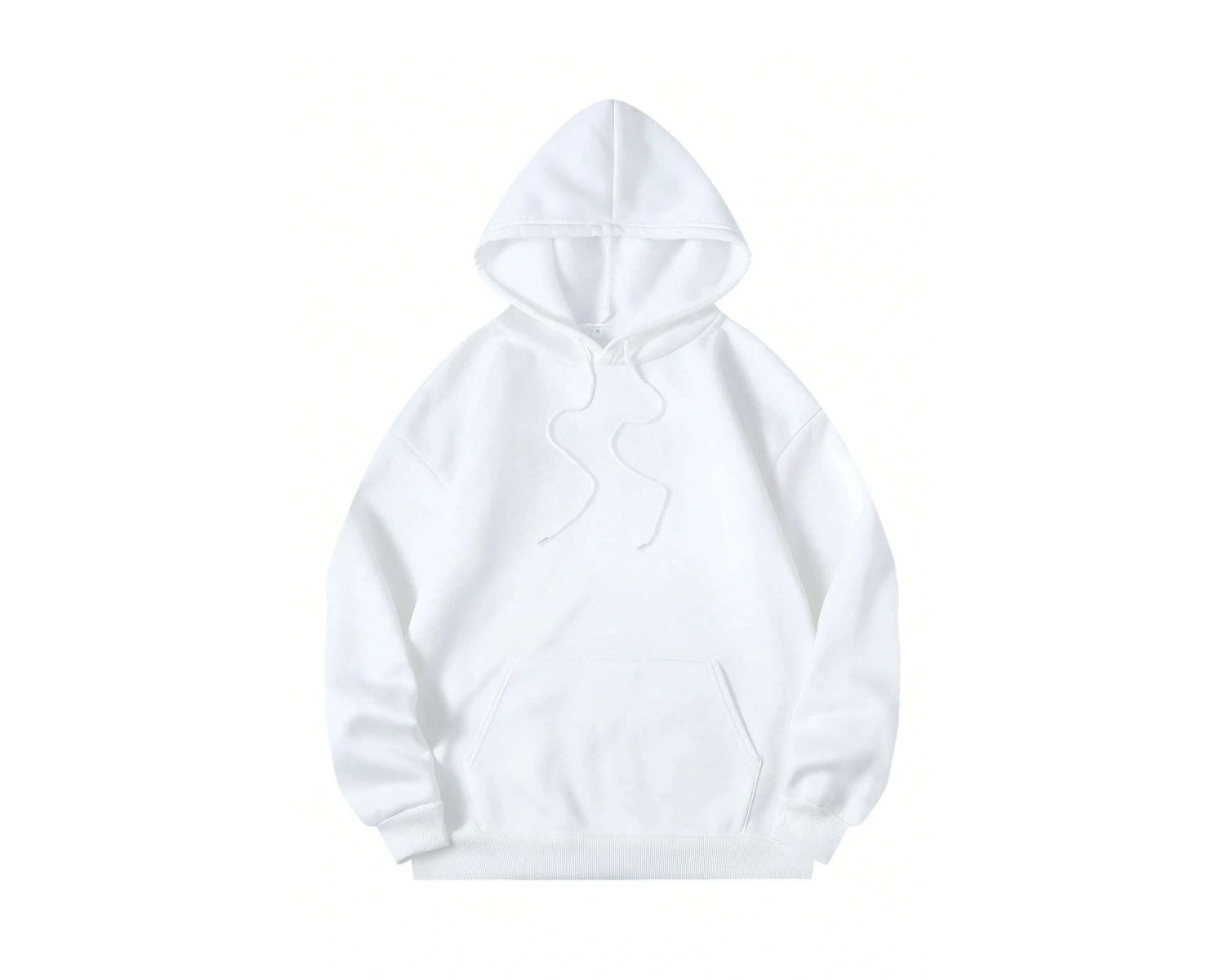 Unisex Erkek/Kadın JUSTDOIT Renkli Özel Baskılı Oversize Kapüşonlu Sweatshirt Beyaz