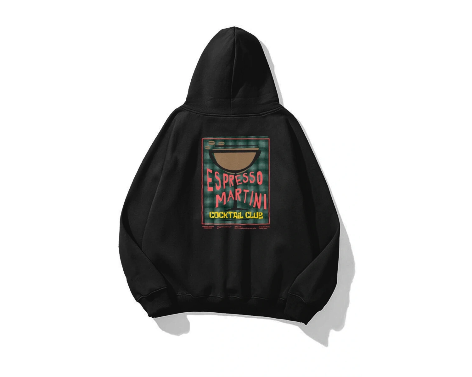 Unisex Espresso Martini Poster Sweatshirt Beyaz