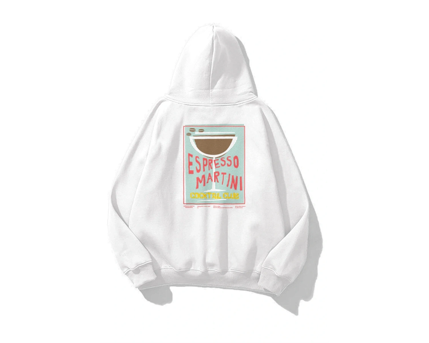 Unisex Espresso Martini Poster Sweatshirt Beyaz