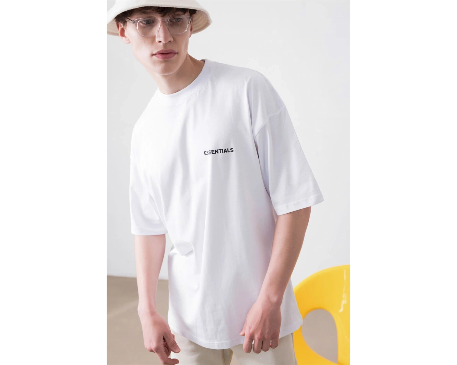 Unisex Essentials 303 Beyaz Tshirt