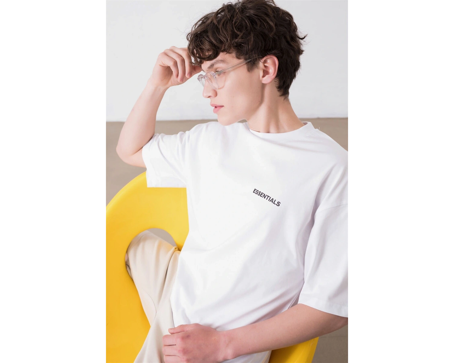 Unisex Essentials 303 Beyaz Tshirt