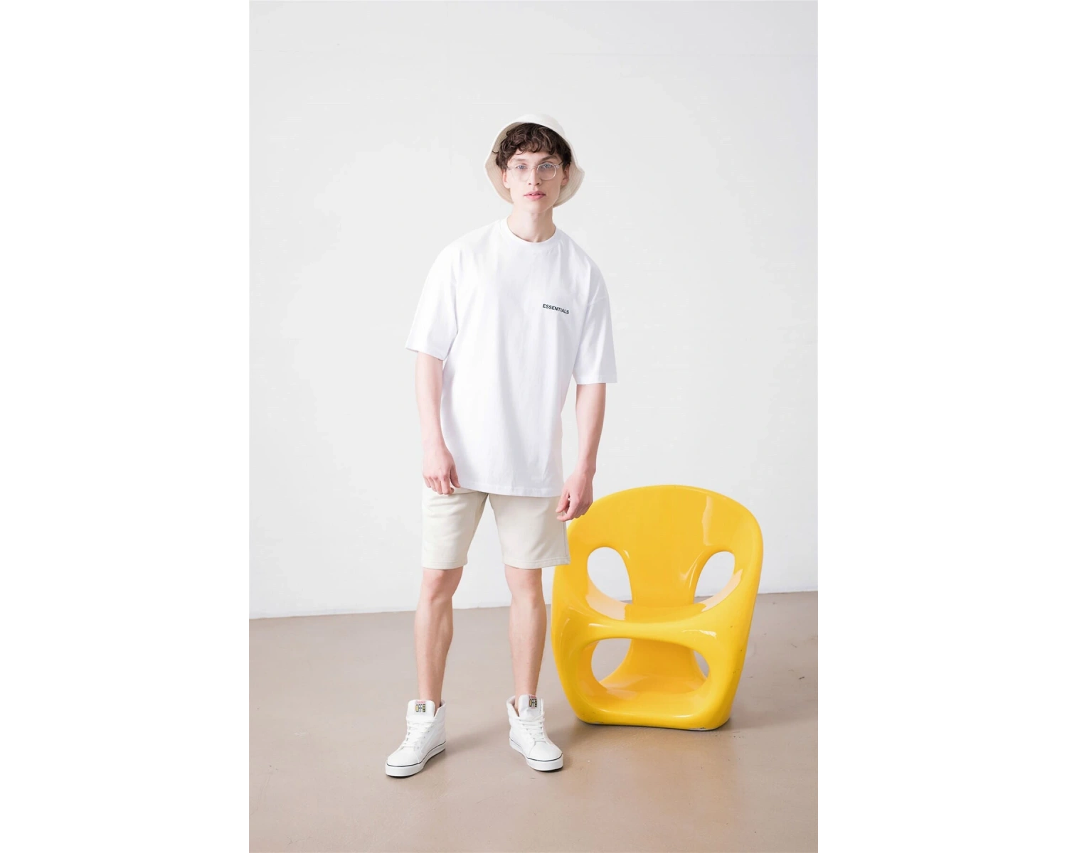 Unisex Essentials 303 Beyaz Tshirt