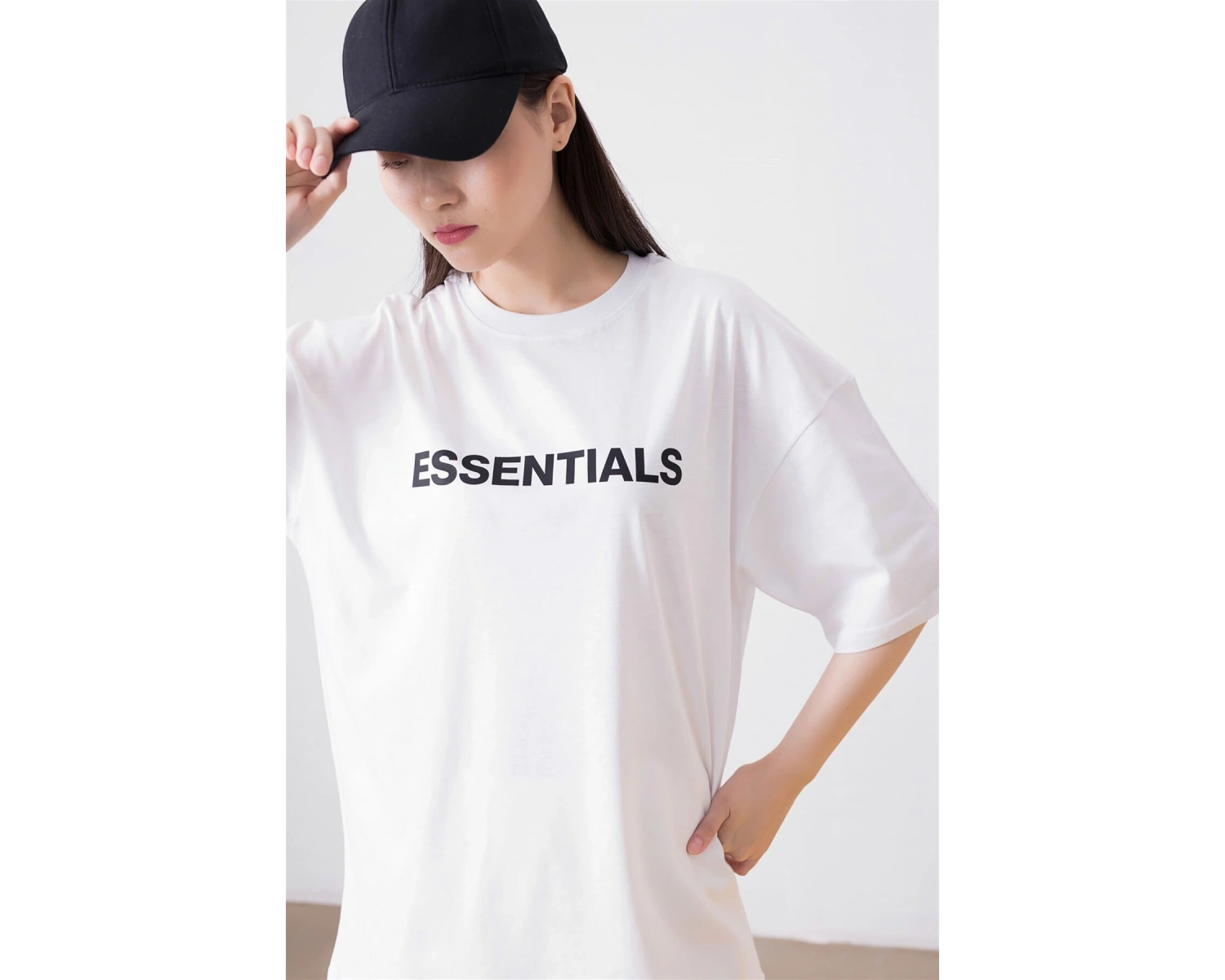Unisex Essentials Beyaz Tshirt