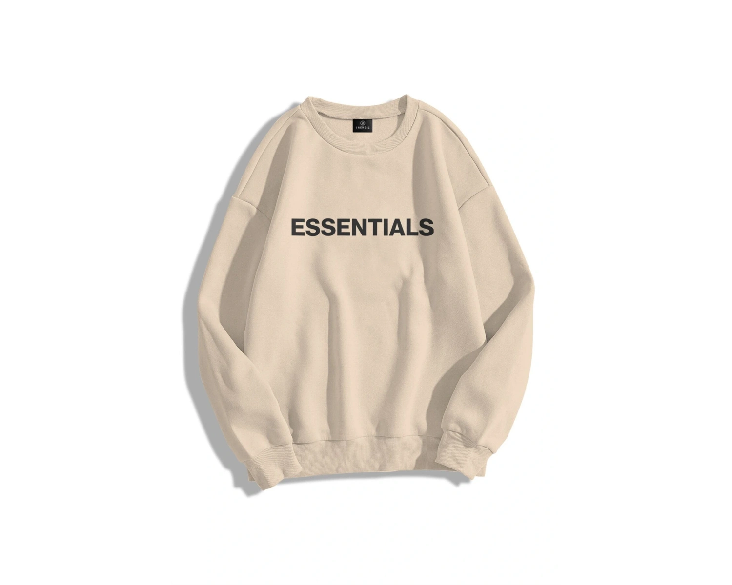 Unisex Essentials Bisiklet Yaka Sweatshirt Beyaz