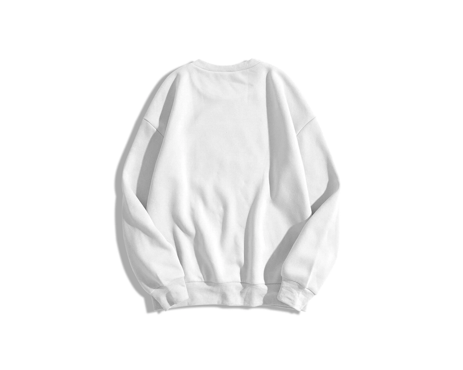 Unisex Essentials Bisiklet Yaka Sweatshirt Beyaz